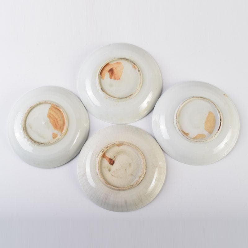 中国　赤絵　花鳥神獣文　小皿　四客　C　9087