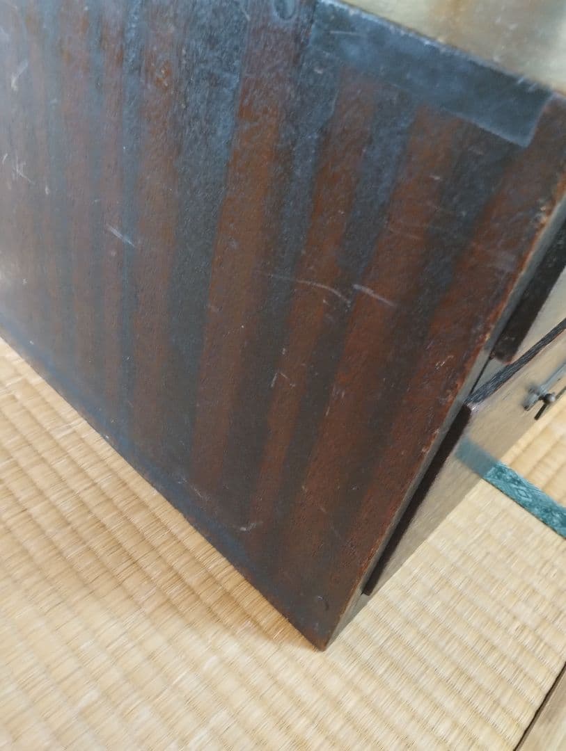 木製引き出し　整理タンス 　箪笥　2段　昭和レトロ　和骨董　古家具　無垢材ベンチ