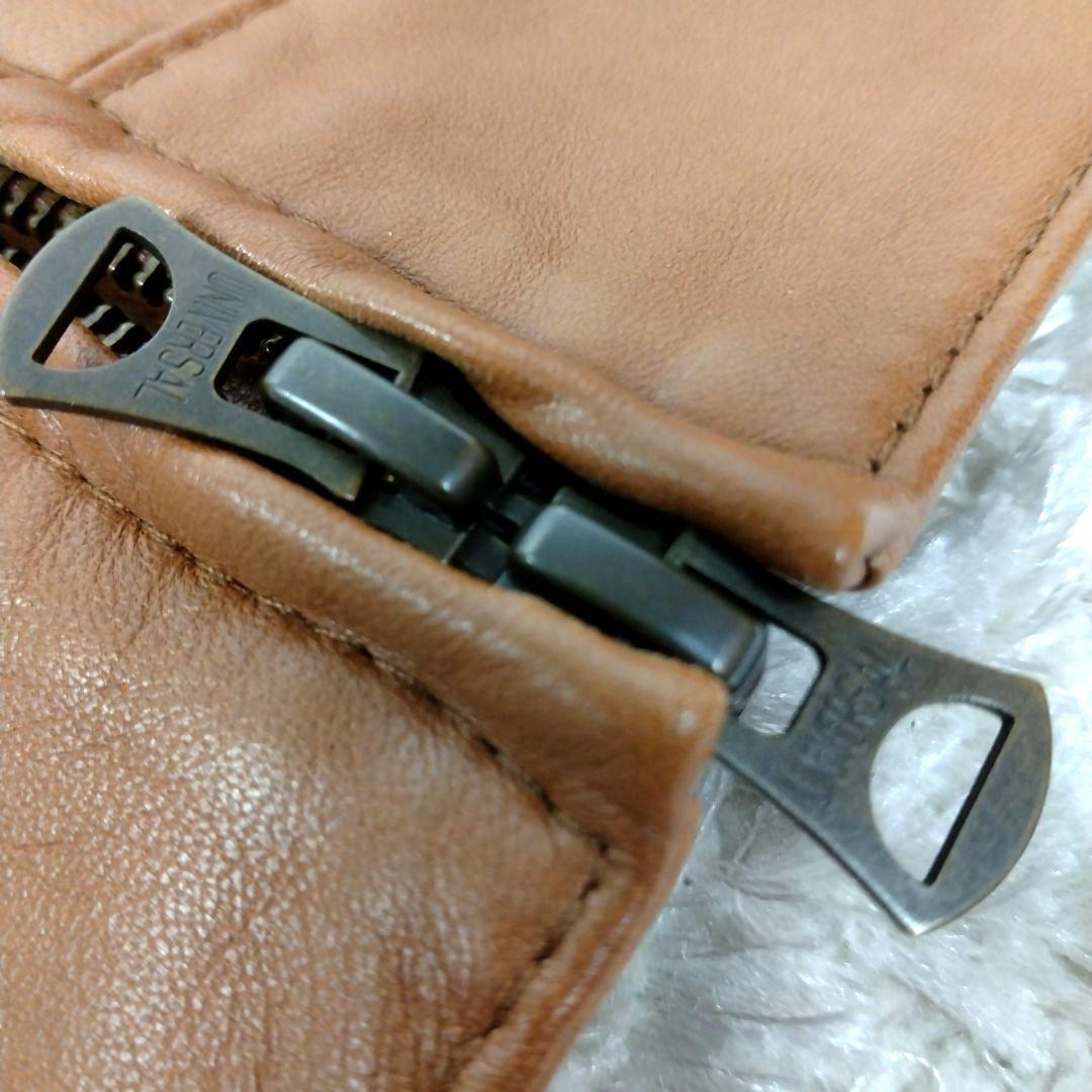 メンズ☆美品☆タケオキクチ　レザージャケット　羊革　本革　ラムレザーMライダース