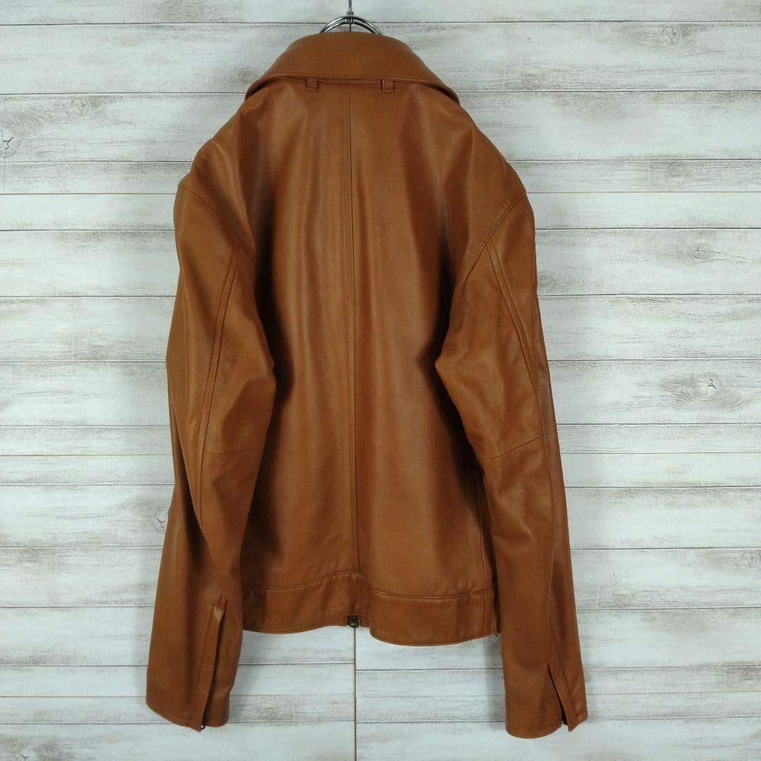 メンズ☆美品☆タケオキクチ　レザージャケット　羊革　本革　ラムレザーMライダース