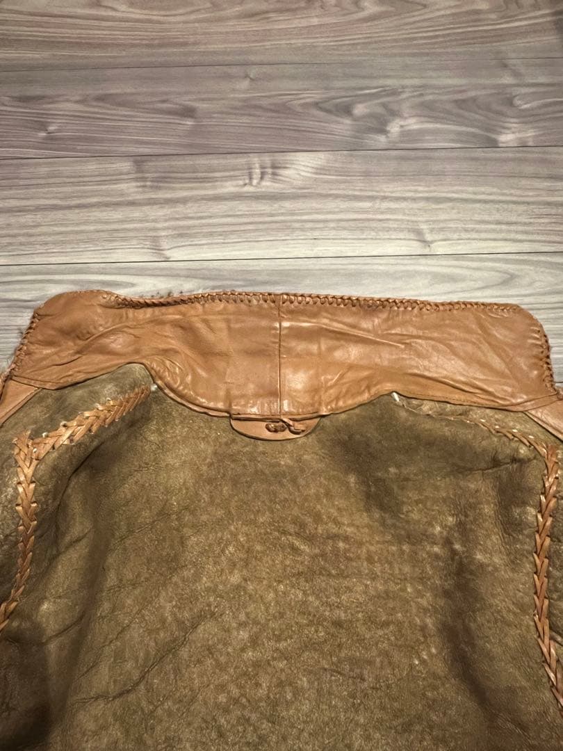 PITIC LEATHER ヴィンテージ　ムートンコート　メキシコ製