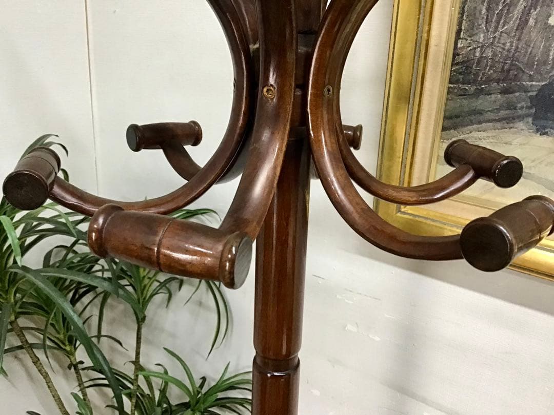 管303☆英国製☆アンティーク☆曲木☆コートハンガー☆ハットハンガー