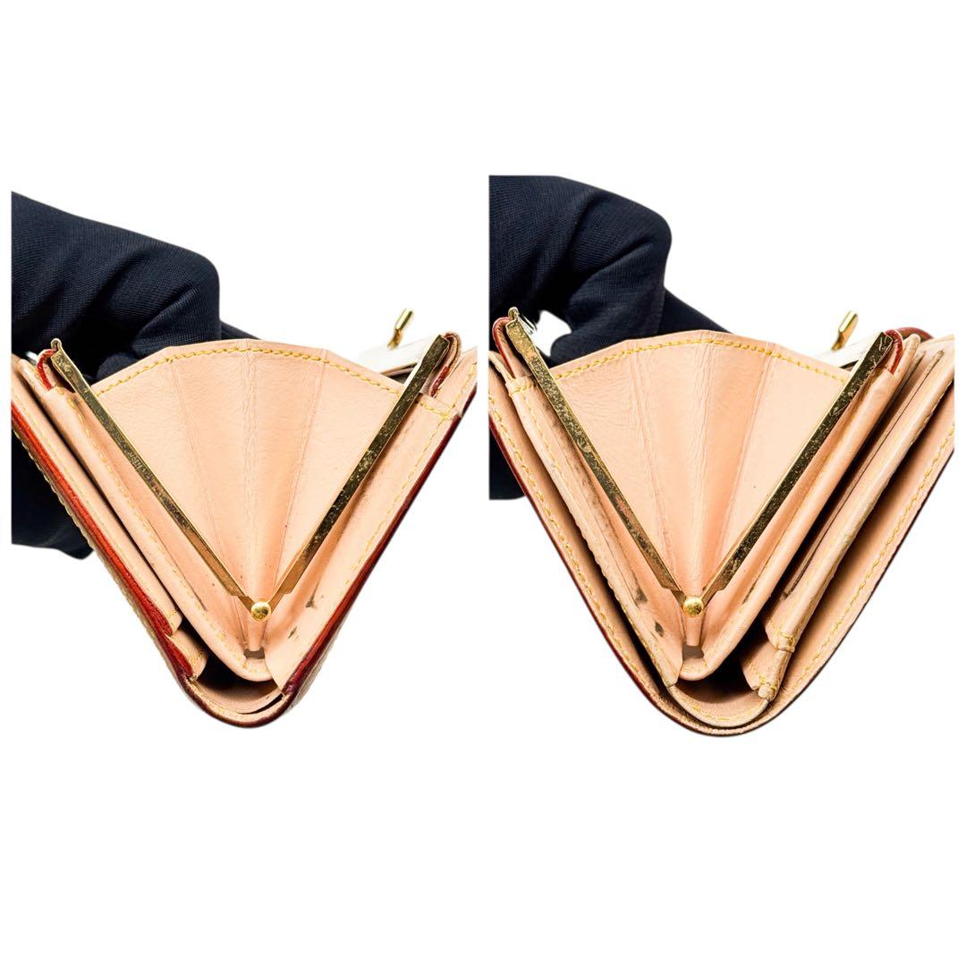 ルイヴィトン モノグラム マルチカラー ヴィエノワ 二つ折り がま口 財布 白