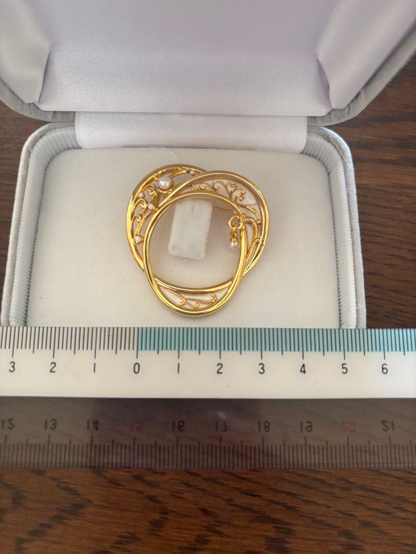 ミキモト　パールブローチ　グラスホルダー