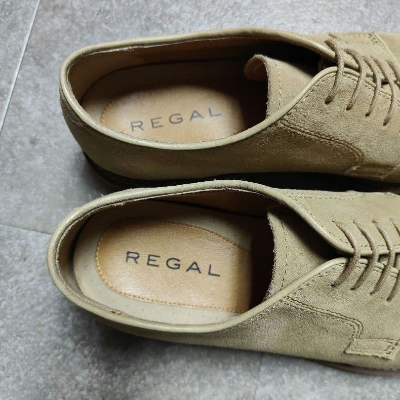 【REGAL】未使用品 リーガル プレーントゥスウェードシューズ サンドベージュ