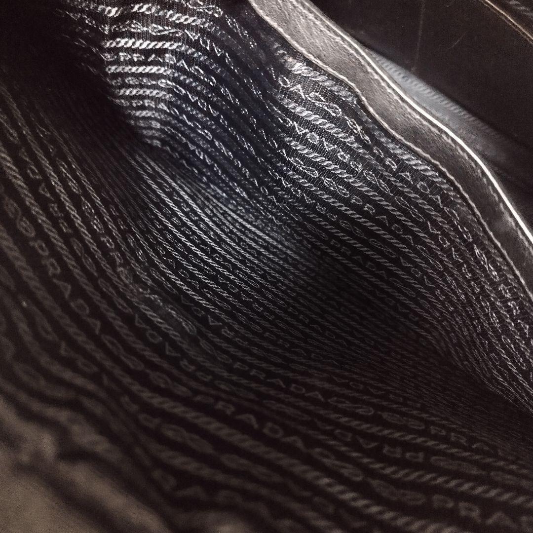 極美品☆　プラダ 2way　オールレザー　ビジネスバッグ　サイドロゴプレート