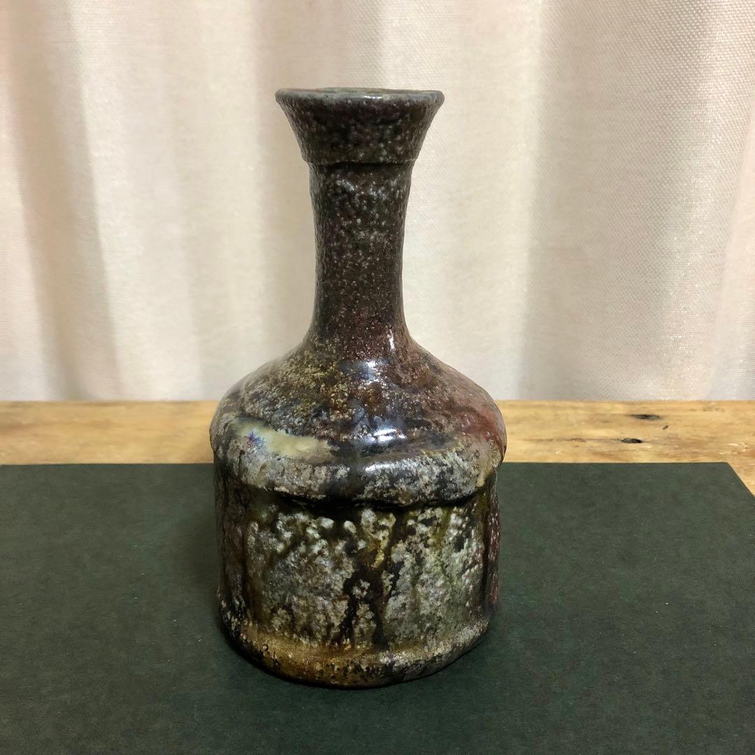 佐久知炎仙 秘色南蛮花器 共箱 茶道具