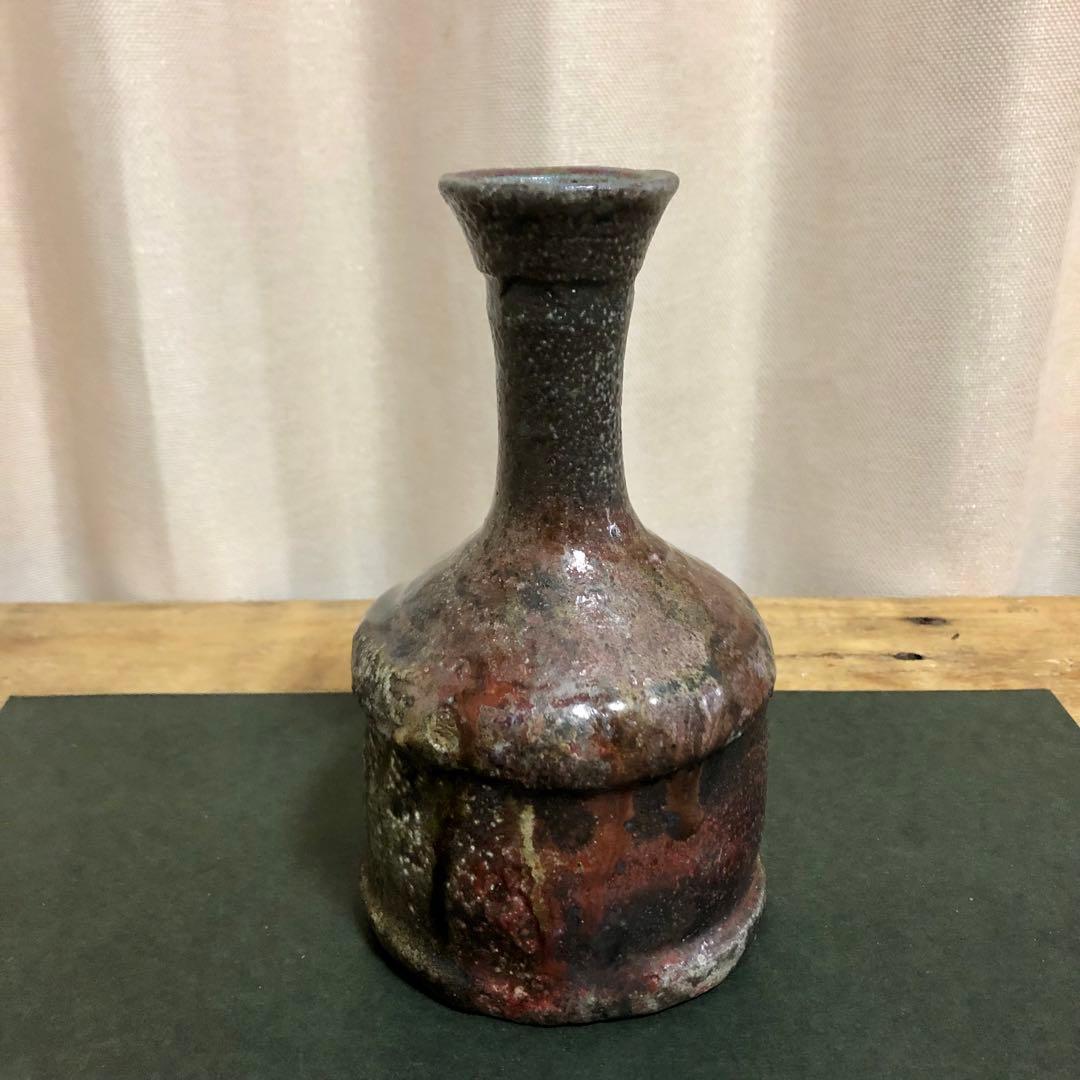 佐久知炎仙 秘色南蛮花器 共箱 茶道具