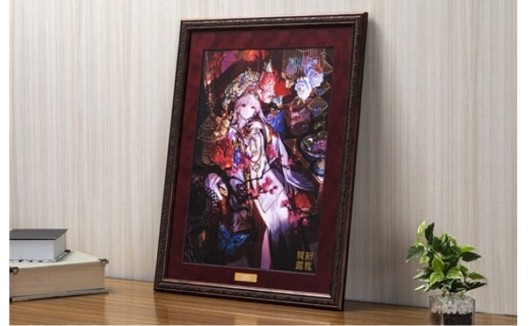 藤ちょこ　額装複製原画　『祝彩巡礼』特装版カバーイラスト　A3