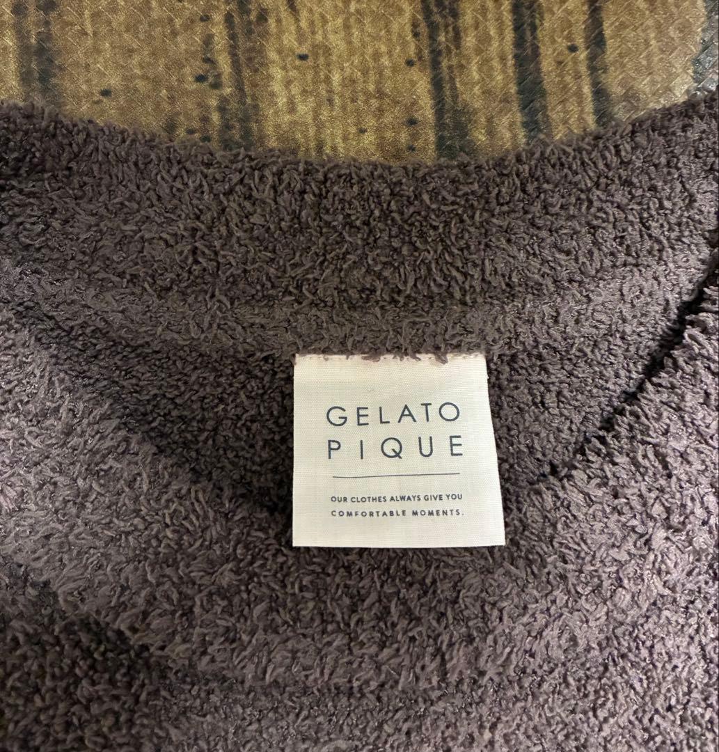 極美　ジェラートピケ　ルームウェア　ワンピース　シュナウザー　ダークブラウン　F