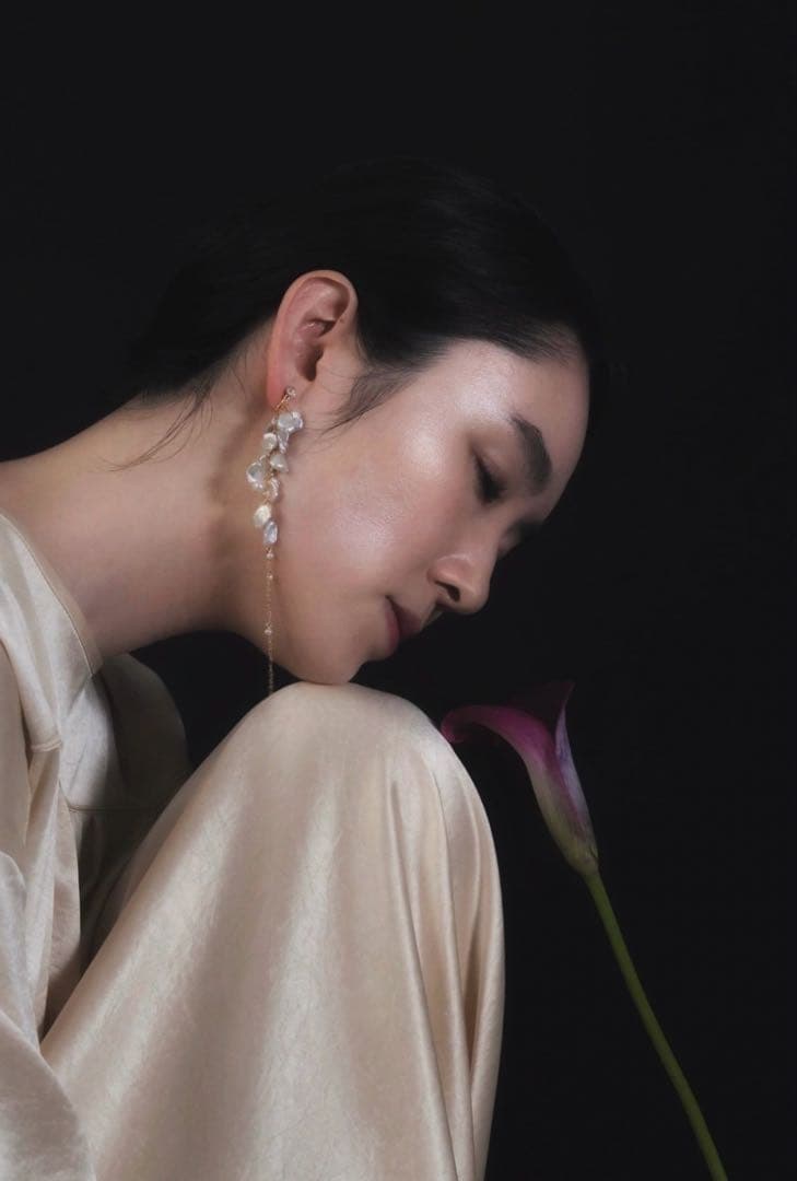 michiru　KOKI　ピアス両耳　(バロックパール、ケシパール、淡水パール)