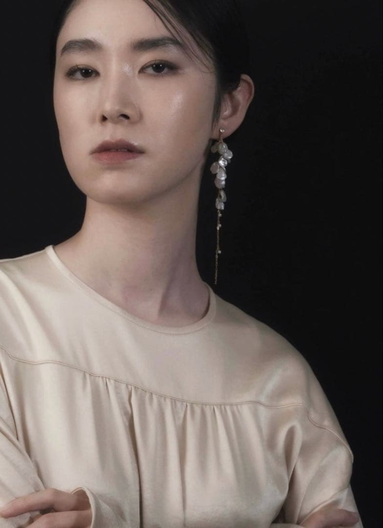 michiru　KOKI　ピアス両耳　(バロックパール、ケシパール、淡水パール)