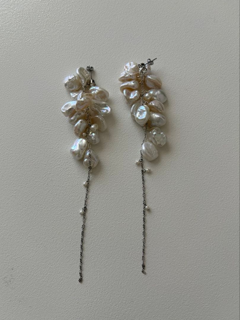 michiru　KOKI　ピアス両耳　(バロックパール、ケシパール、淡水パール)