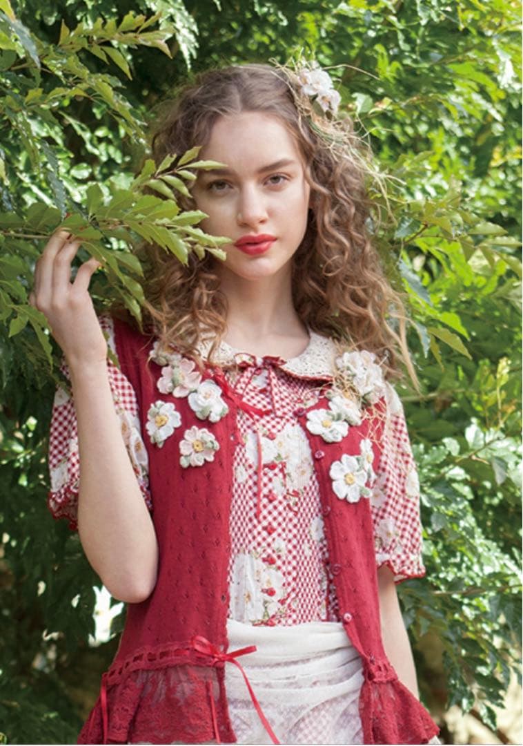 ピンクハウス❤️【未使用】藁付き野ばらブーケコサージュ❤️