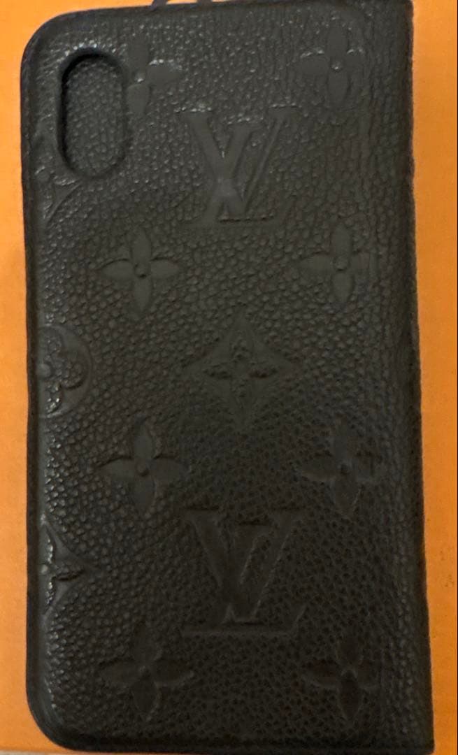 LOUIS VUITTON ブラックレザー iPhoneケース