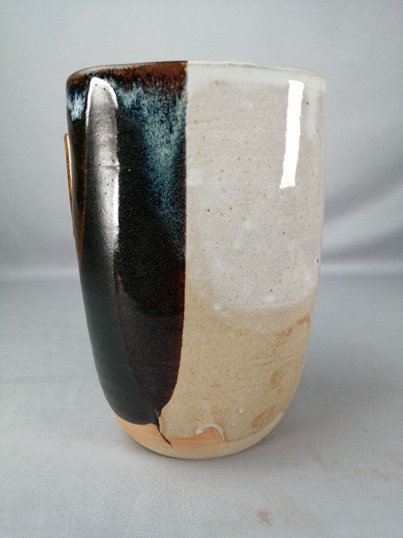 【茶道具】萬古焼　仁清写耳付水指　水指396