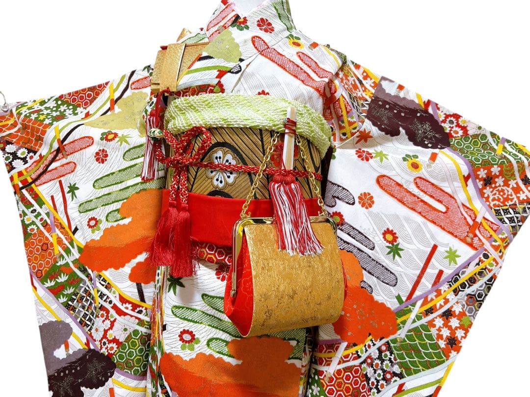 レトロ着物♡七五三　5歳6歳7歳　女の子　フルセット　一式　アンティーク　小さめ