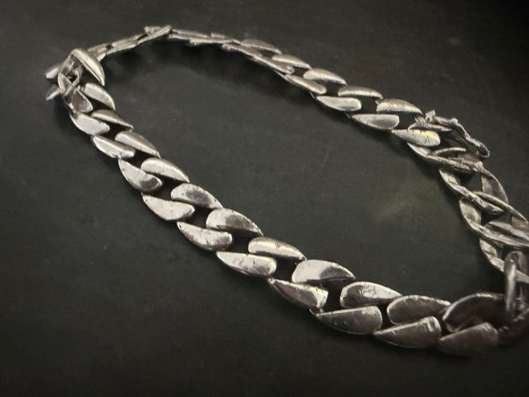 ヴィンテージ　イタリア　アンティーク　シルバー　925 ブレスレット　喜平