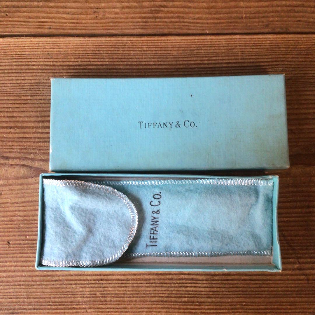 No4384 ティファニー　ボールペン　シルバー　布ケース　元箱付　送料無料