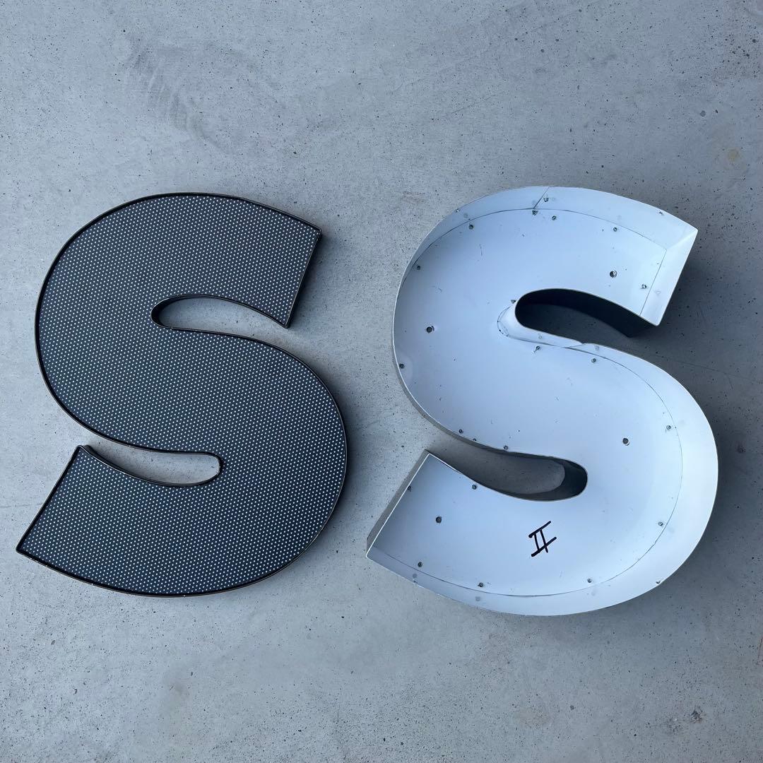 S 看板 アルファベット レターサイン 文字 アメリカ ビンテージ アンティーク