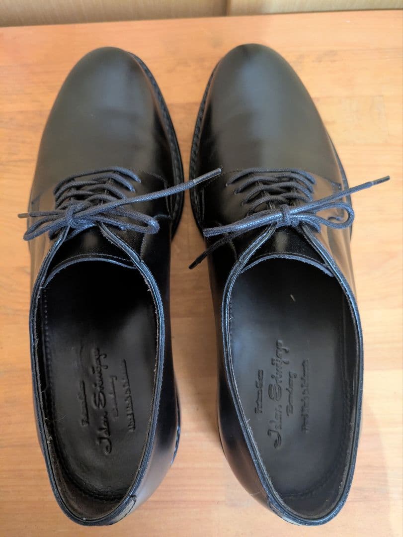 【Jalan Sriwijaya】外羽根プレーントゥ ブラック ダイナイトソール