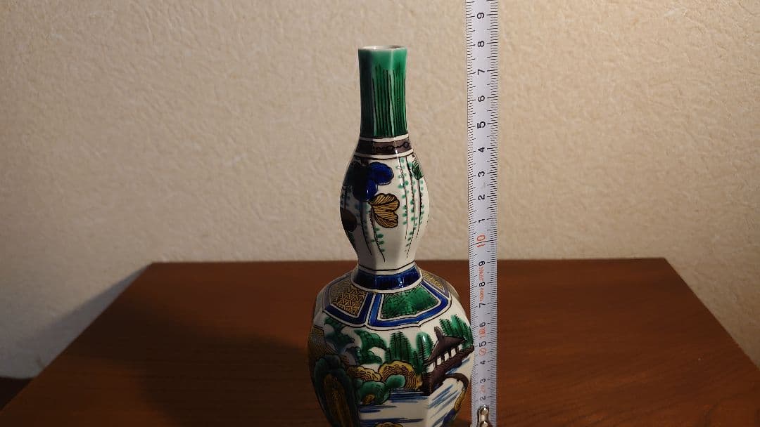 古九谷　九谷焼　吉田屋　青九谷　山水　蔵出し　１客