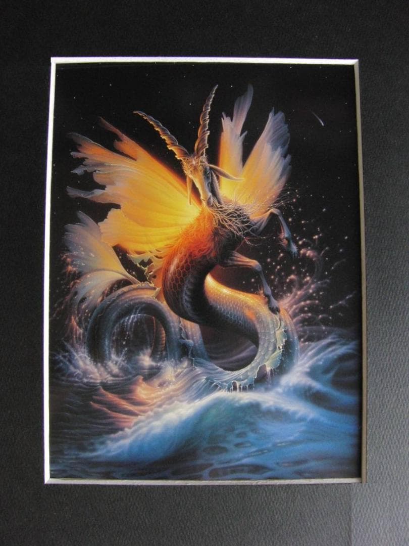 カーク・レイナート、【カプリコーン】、希少な額装用画集より、新品額装付、状態良好