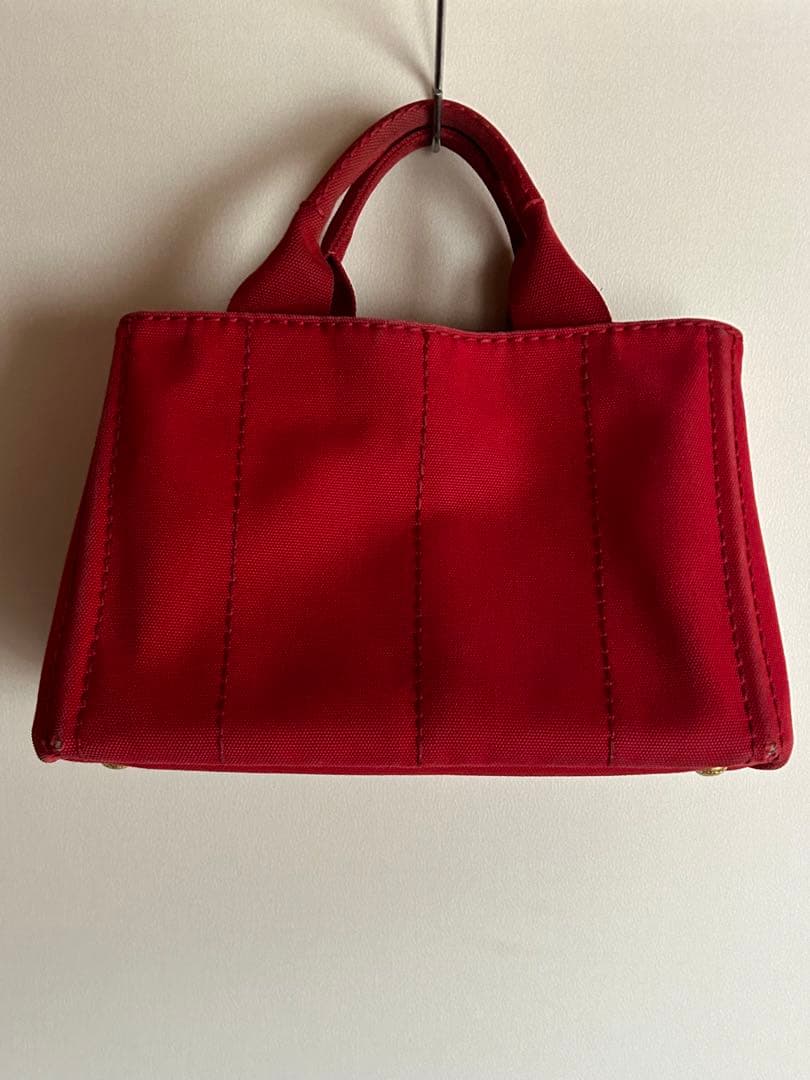 PRADA CANAPA カナパ　レッド トートバッグ赤プラダ