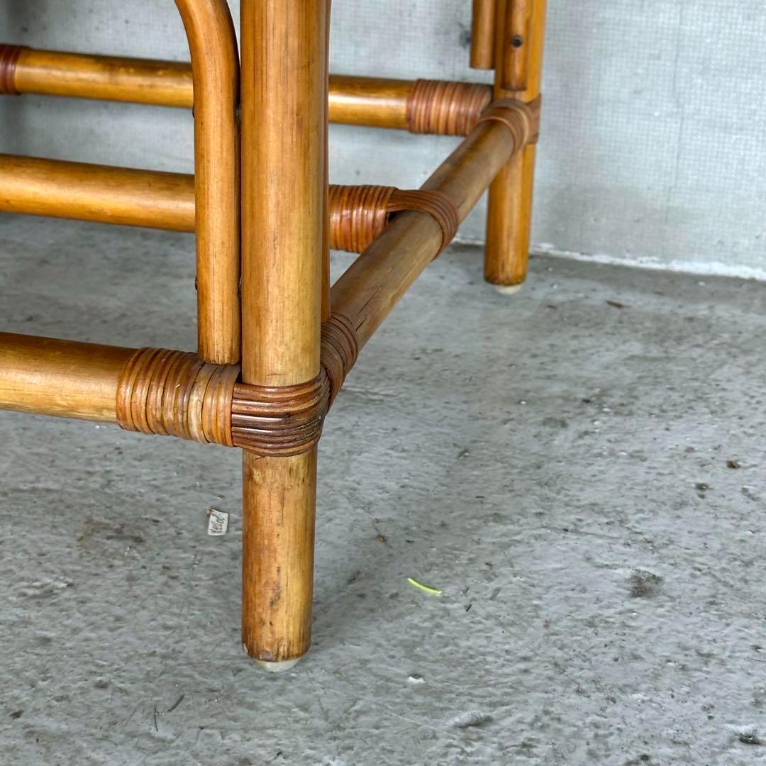 ✿ナチュラルラタンの風合い✿収納付き1人掛けベンチ♪