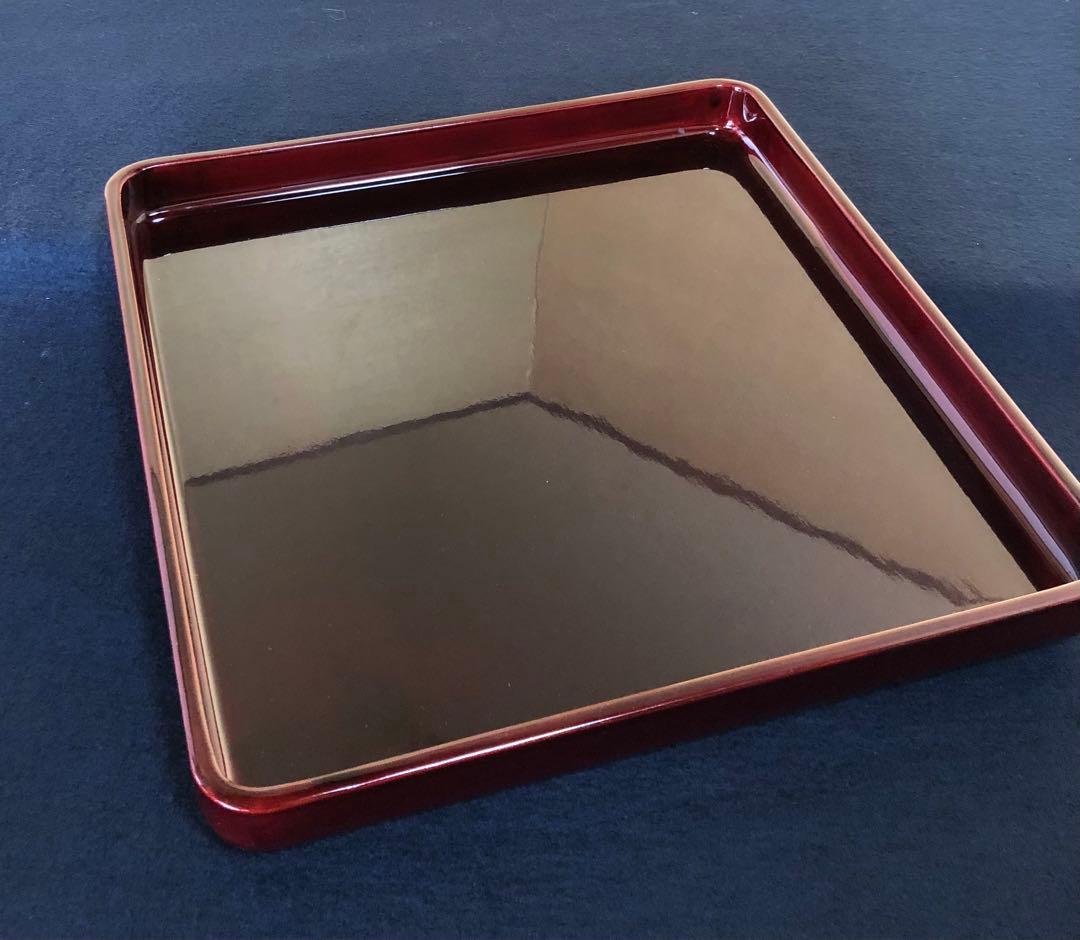 《R》春慶塗 四方膳5客 会席膳 銘々膳 隅丸 木製漆器 木箱　251216お5