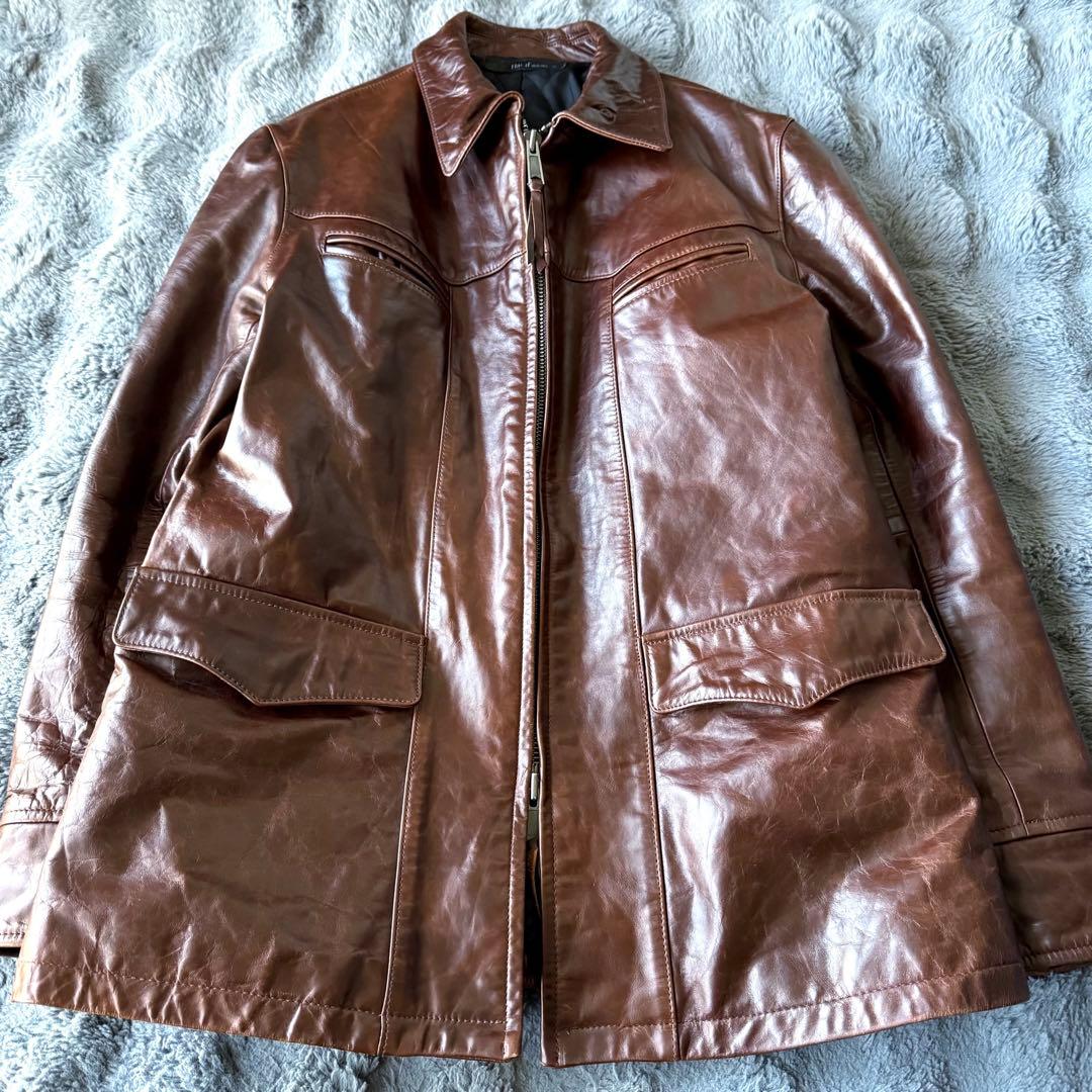 2XL Haruf ホースハイド ハーフベルテッド シングルライダース 馬革