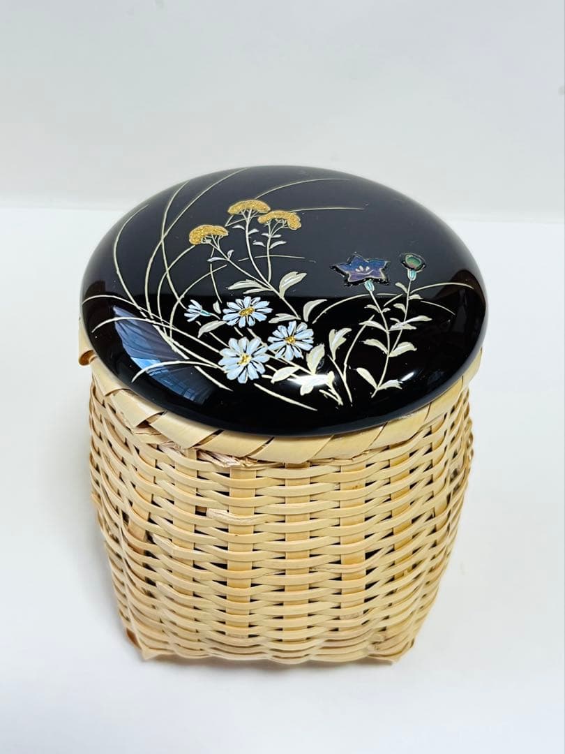 値下げ　新品未使用　茶道具 棗 秋草蒔絵　中林星山作