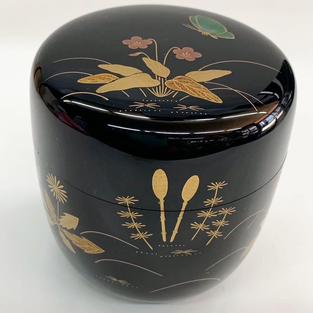 【中棗　春野蒔絵】　　新井喜峰　　共箱