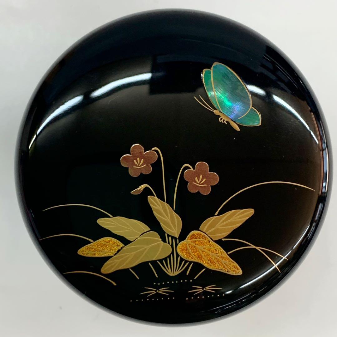 【中棗　春野蒔絵】　　新井喜峰　　共箱