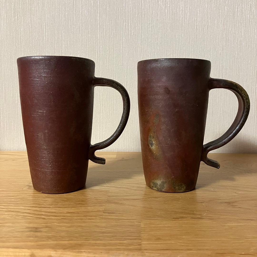 備前焼　ペア　マグカップ　※