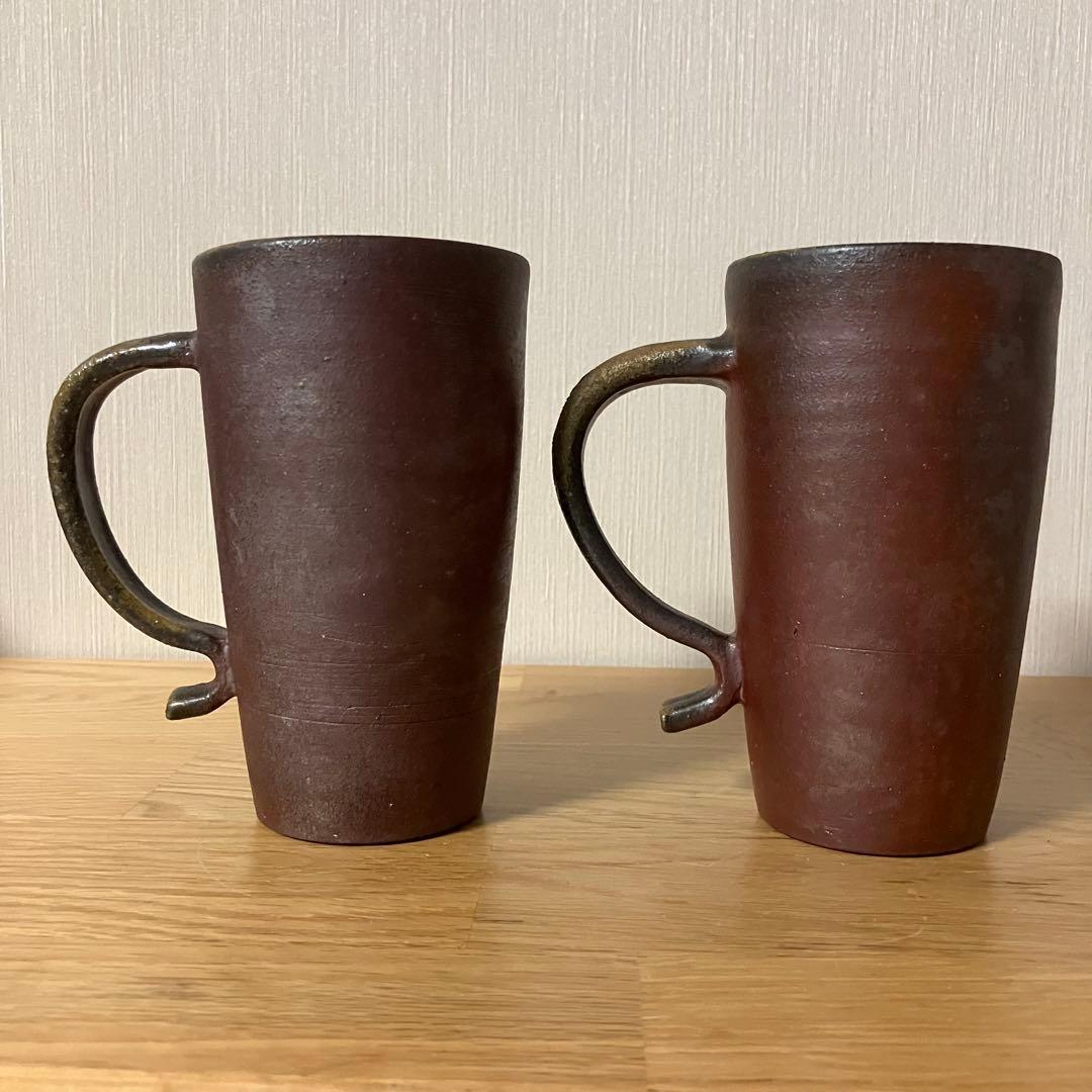 備前焼　ペア　マグカップ　※