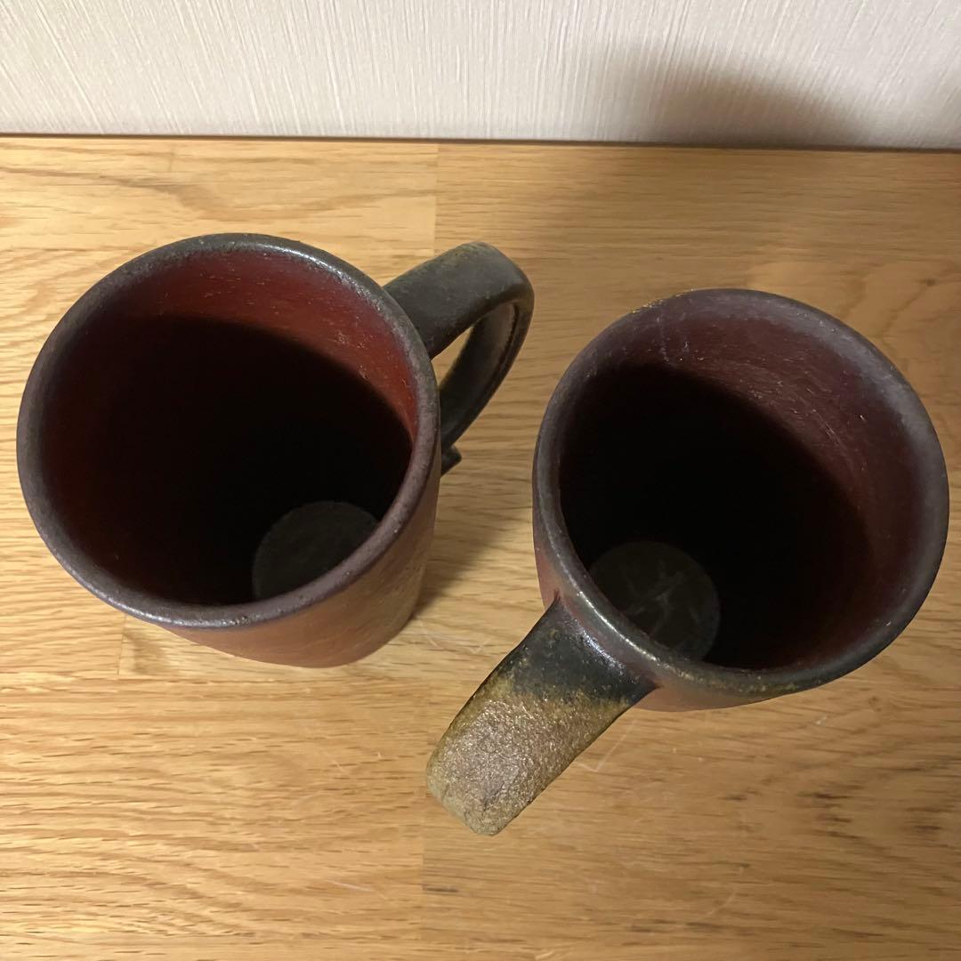備前焼　ペア　マグカップ　※
