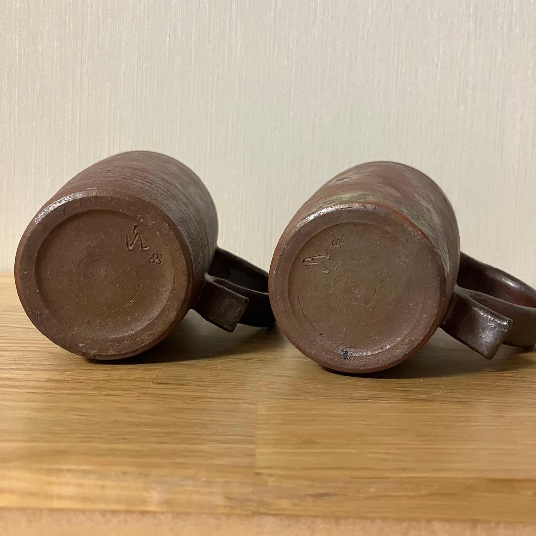 備前焼　ペア　マグカップ　※