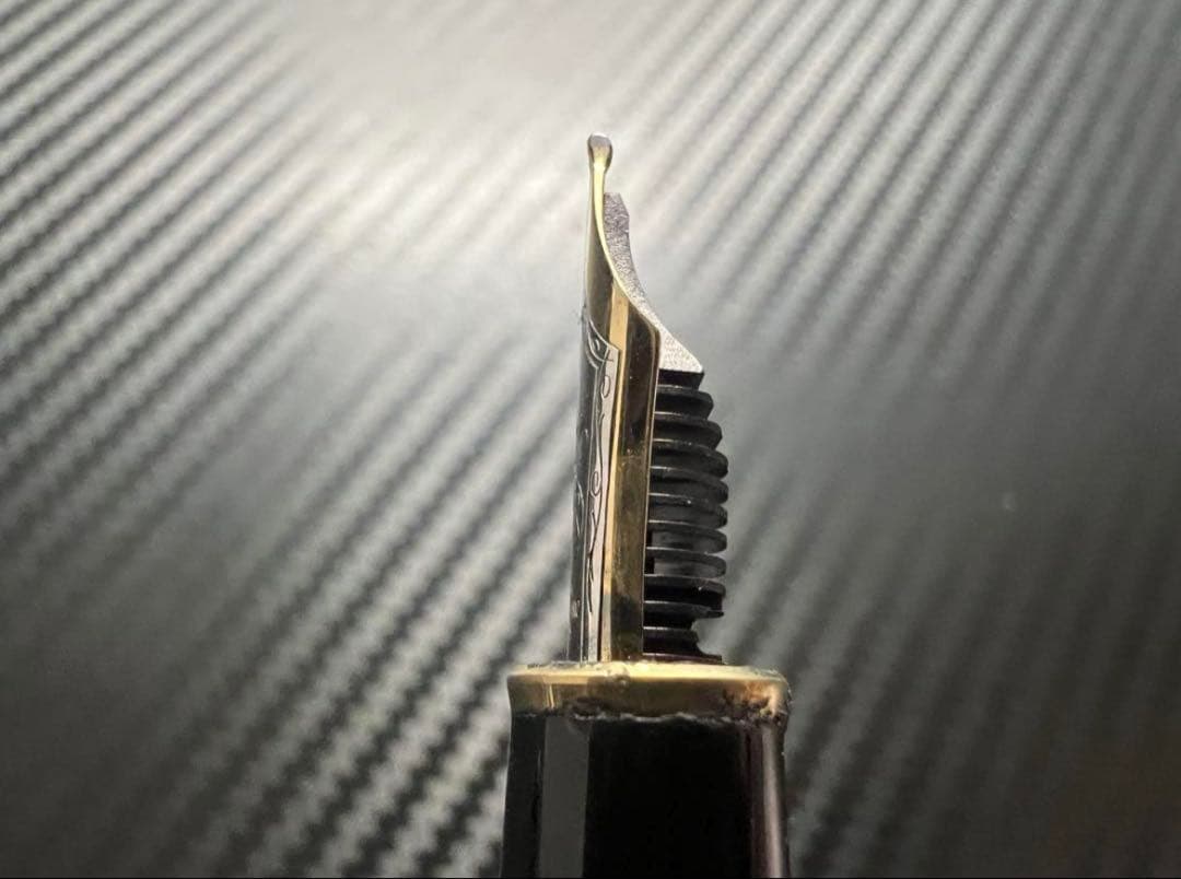 モンブラン 144 万年筆 M 中字 ブラック 中白 美品 14金ニブ