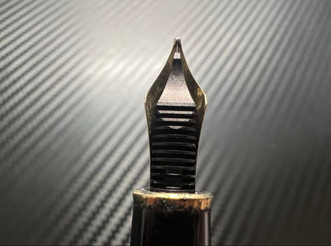 モンブラン 144 万年筆 M 中字 ブラック 中白 美品 14金ニブ