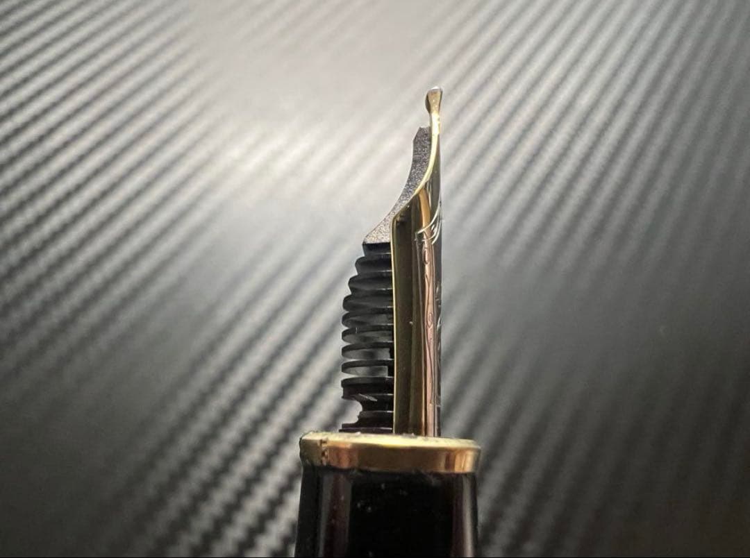 モンブラン 144 万年筆 M 中字 ブラック 中白 美品 14金ニブ