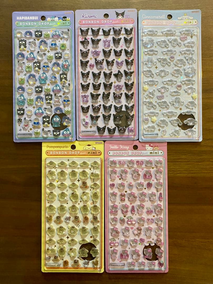 【国内正規品】サンリオ ボンボンドロップシール mini 5枚セット