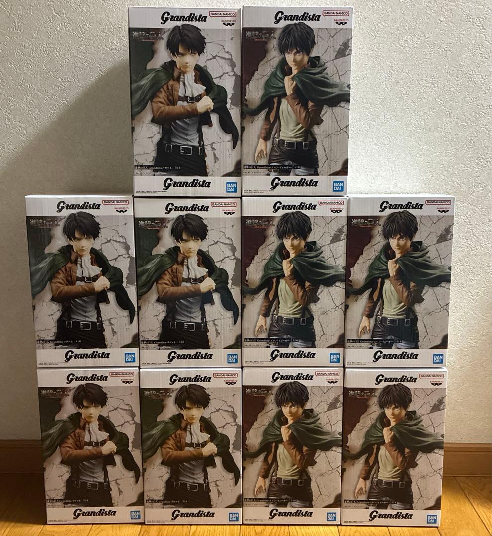 進撃の巨人　Grandista　リヴァイ・エレン　フィギュア　計10個セット