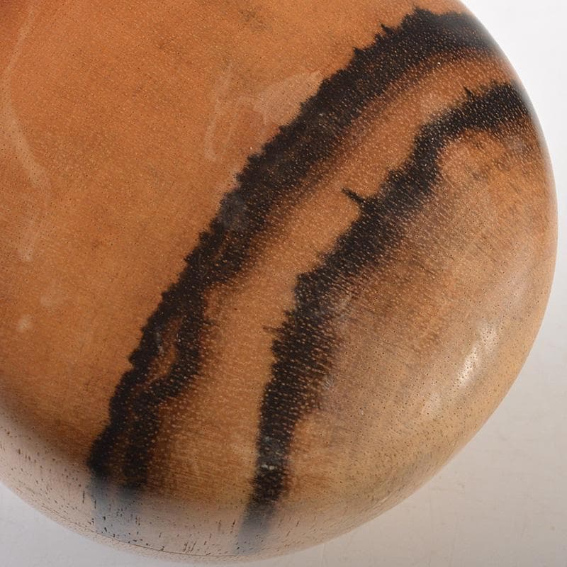 茶道具　百福作　黒柿製　棗　箱付　C　R7316