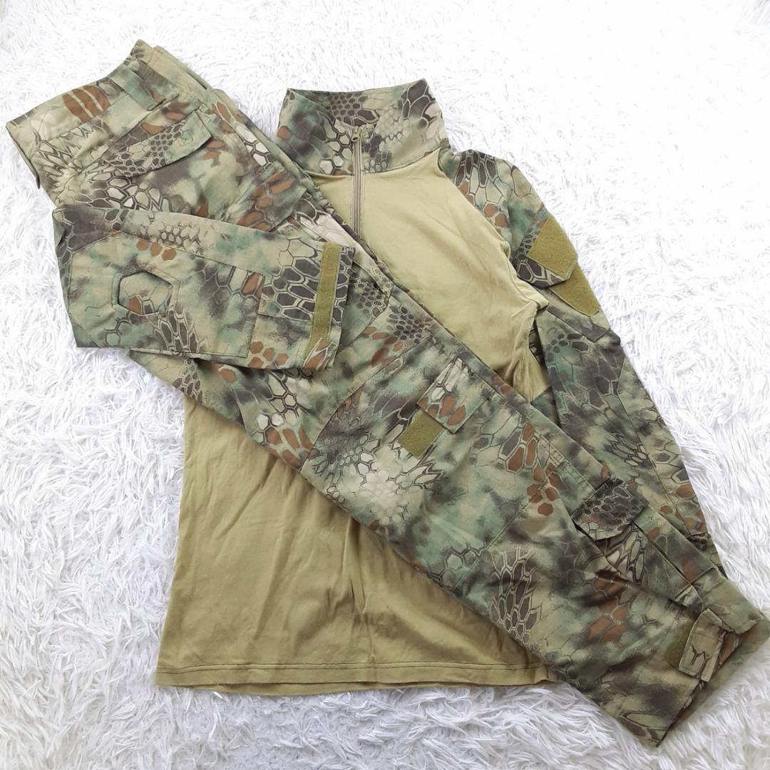 美品◎コンバットシャツ タクティカルパンツ セットアップ 迷彩柄 カモフラ柄