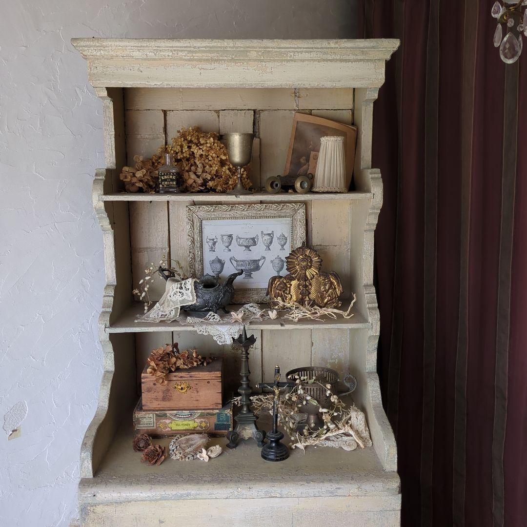 フランスアンティークキャビネット19世紀 シャビー