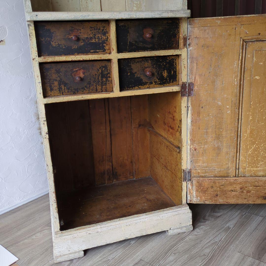 フランスアンティークキャビネット19世紀 シャビー