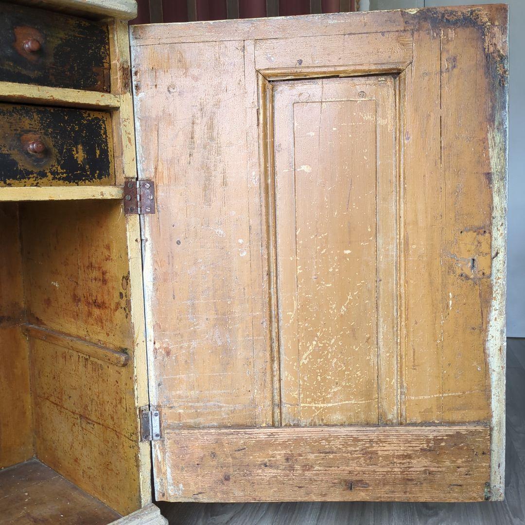 フランスアンティークキャビネット19世紀 シャビー