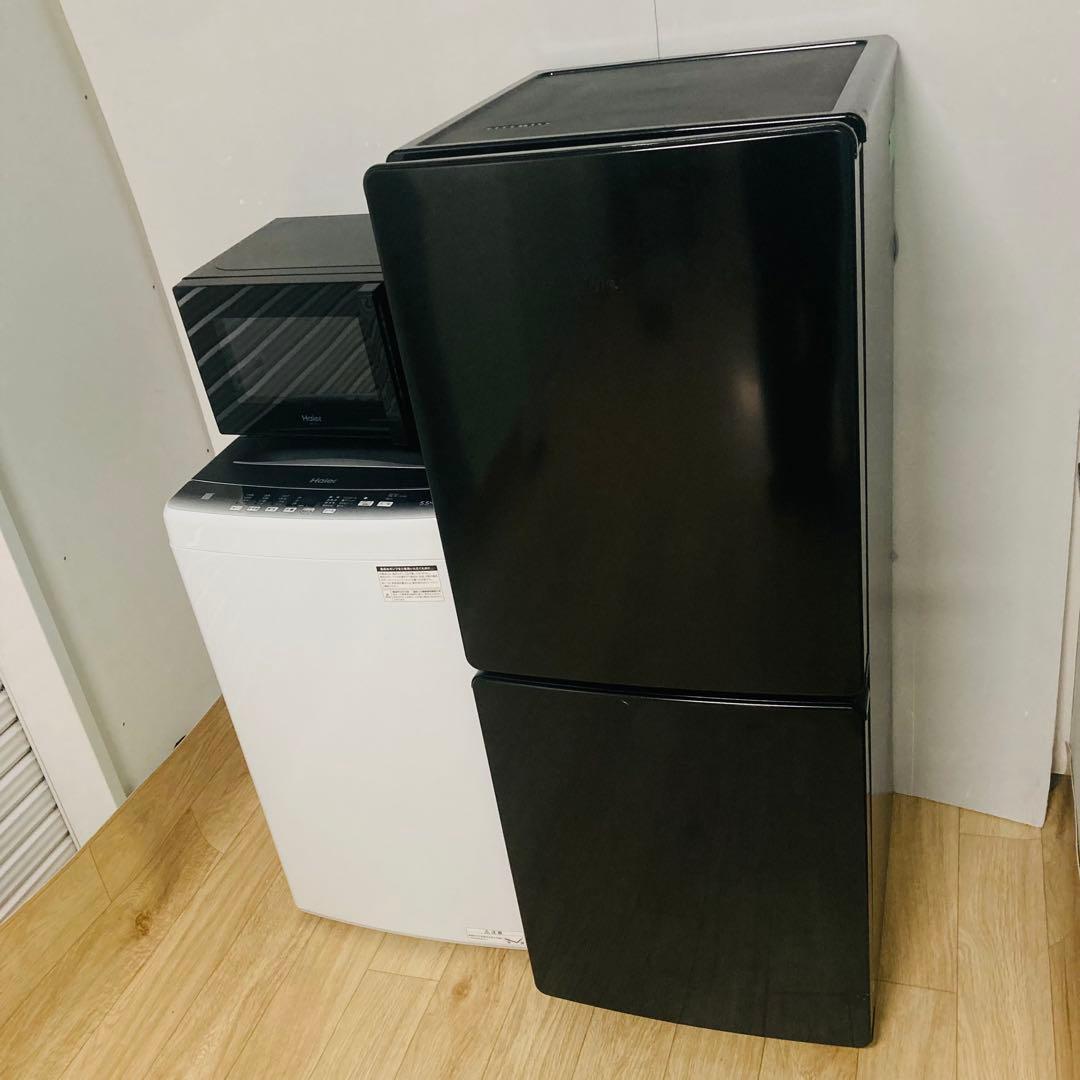 高年式美品❗️ブラックカラー一人暮らし家電セット❗️大阪、大阪近郊配送無料