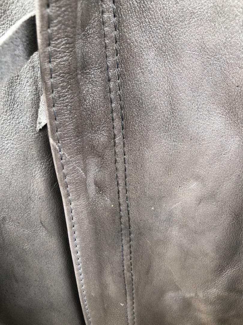 [訳あり] 新品 Schott シングルライダース レザージャケット グレー/L